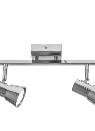 Світильник настінно-стельовий спот поворотний накладний htl-202/2 gu10 ch