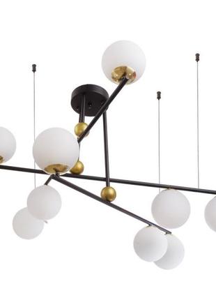 Потолочная люстра на 9 лампочек br-01 624с/9 e27 bk/g