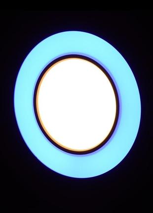 Світильник стельовий вбудований світлодіодний led-158/12w ww+4w bl led4 фото