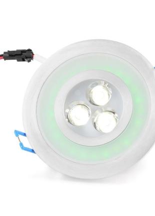 Світильник точковий led-103a/3w cw+2w green 60'2 фото