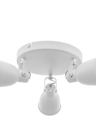 Светильник настенно-потолочный спот поворотный накладной htl-201/3 gu10 wh