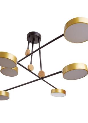 Світильник стельовий підвісний bl-939с/6 led 72w ww+nw+cw bk/g