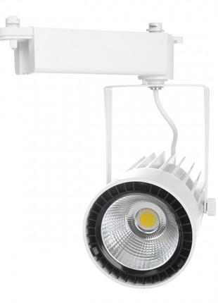 Светильник трековый поворотный led 410/36w nw wh cob3 фото