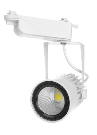 Светильник трековый поворотный led 410/24w cw wh cob