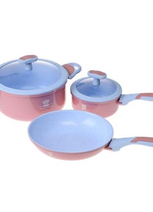 Набір посуду з 3 предметів равенна na25kit/pink