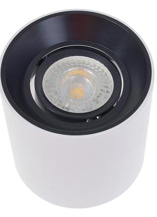 Підсвітка тубус накладна al-709/1 gu5.3 bk/wh