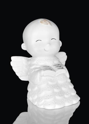 Фигурка "ангелок с книжкой" 13х8,5см qf77