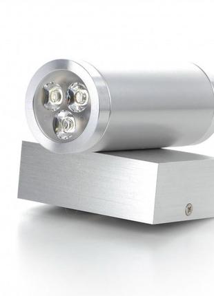 Світильник настінний накладний led-202/6w ba