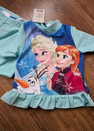 Купальный костюм с уф защитой frozen ельза голубой5 фото