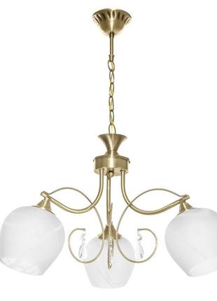 Люстра підвісна на 3 плафони у вітальню lk-613s/3 e27 ab