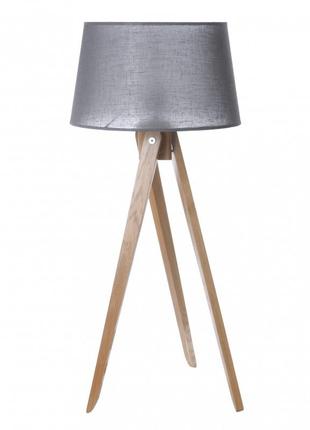 Настільна лампа з дерева bkl-577t/1 e27 grey
