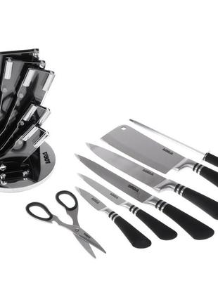 Набор ножей с подставкой 8 предметов ns21setkn/bk2 фото