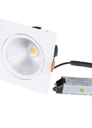 Світильник стельовий led вбудований led-41/20w cob ww dl