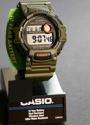 Тактические часы casio trt-110h-3av mud resist / super illuminator / water resistant / вибросигнал.3 фото