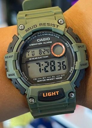 Тактические часы casio trt-110h-3av mud resist / super illuminator / water resistant / вибросигнал.7 фото