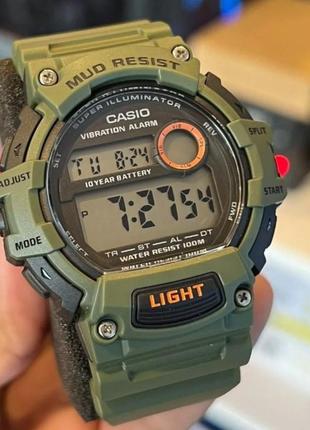 Тактические часы casio trt-110h-3av mud resist / super illuminator / water resistant / вибросигнал.2 фото