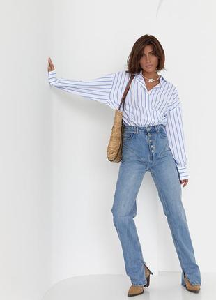 Женские джинсы с фигурной кокеткой1 фото