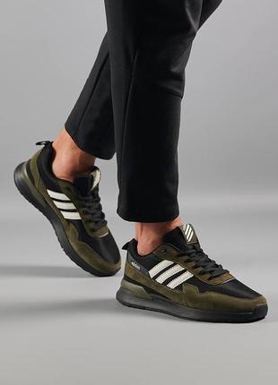 Мужские кроссовки adidas retropy адидас хаки6 фото