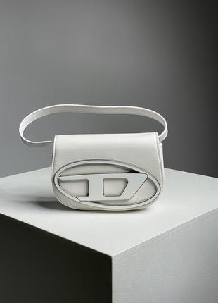 Сумка женская diesel 1dr iconic shoulder bag white, сумка жеенская дизель
