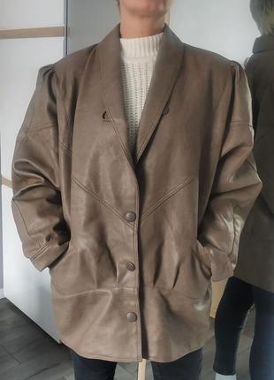 Кожаная винтажная куртка италия1 фото