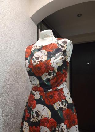 Платье в готическом стиле с черепами панк лолита аниме4 фото