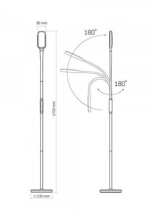 Led торшер білий videx tf07w 14w 3000-5500k4 фото