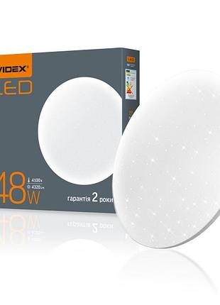 Led світильник настінно-стельовий videx 48w 4100k зоряне небо