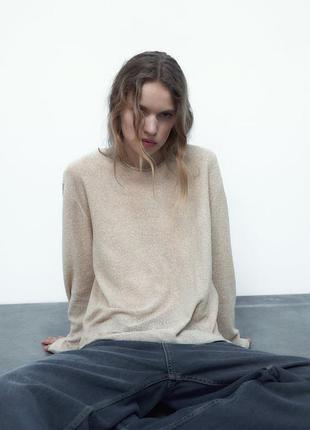 Свитшот люрексовая нить zara