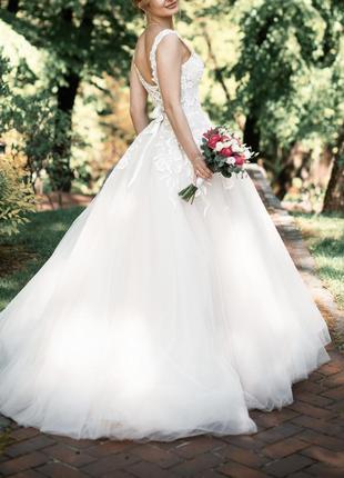 Нереальное шикарное платье роспись свадебное