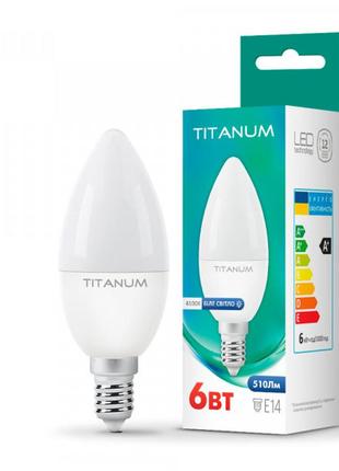 Led лампа titanum c37 6w e14 4100k