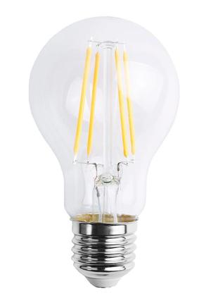 Світлодіодна лампа груша velmax v-filament-a60dimmer, 8w, e27, 4100k, max800lm