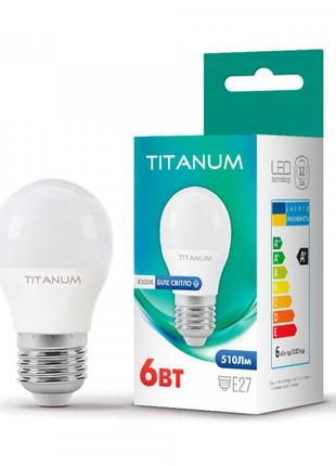 Led лампа titanum g45 6w e27 4100k