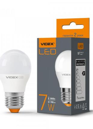 Led лампа videx g45e 7w e27 3000k