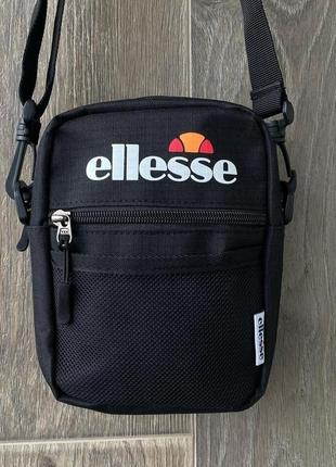 Месенджер[барсетка] ellesse, сумка еліс біла чорна через плече, месенджер через плечо бананка еліс кархарт стусі