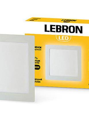 Led светильник lebron l-ps-1841, 18w, встроенный, 205x205x19mm, 4100k, 1260lm, угол 120 °