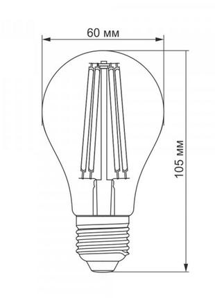 Светодиодная лампа груша titanum  filament a60 7w e27 4100k3 фото