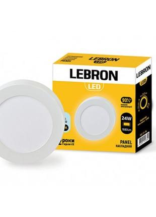 Led светильник lebron l-prs-2465, 24w, накладной, 6500k, с блоком питания