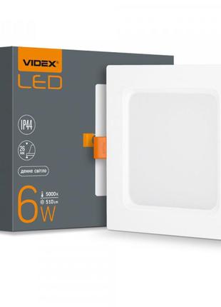 Led светильник back встроенный квадрат videx 6w 5000k