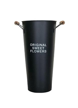 Відро металеве original sweet flowers, середнє, чорне