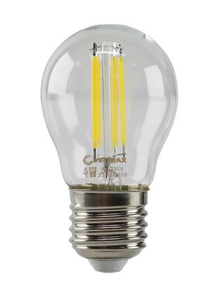 Led лампа velmax v-filament-g45, 4w, e27, 4100k, 400lm