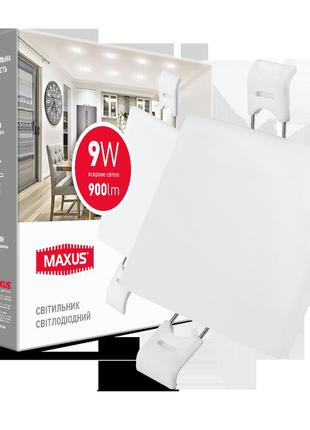 Led світильник точковий врізний maxus sp edge 9w, 4100к (квадрат)1 фото