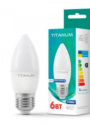 Led лампа titanum c37 6w e27 3000k