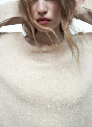 Свитшот люрексовая нить zara 8