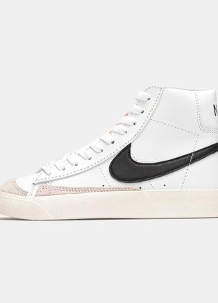 Кросівки nike blazer mid 77 vintage white black3 фото