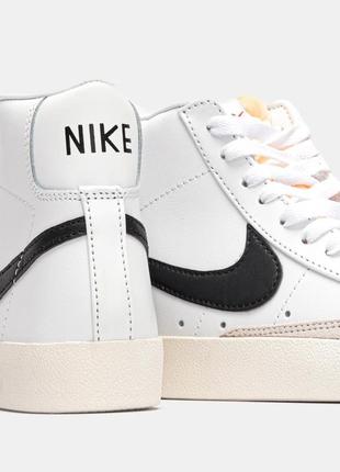 Кросівки nike blazer mid 77 vintage white black7 фото