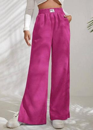 Женские вельветовые брюки палаццо барби2 фото