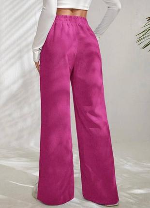 Женские вельветовые брюки палаццо барби3 фото