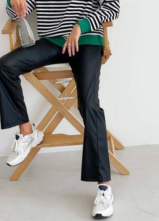 ‼️ розпродаж ‼️ стильні якісні штани з еко-шкіри