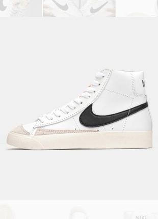 Кросівки nike blazer mid 77 vintage white black1 фото