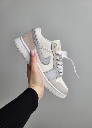 Nike air jordan beige gray3 фото